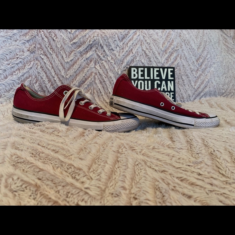 Burgundy Converse - Picture 2 of 7